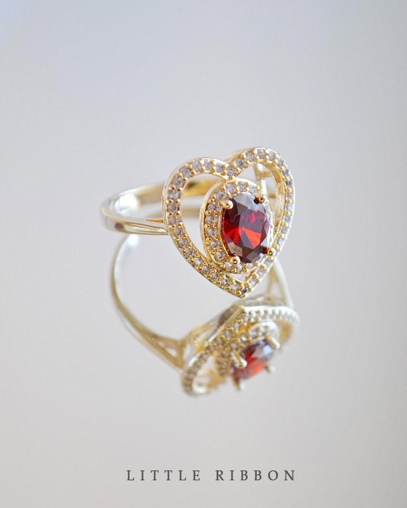 Gold plated heart ring 1