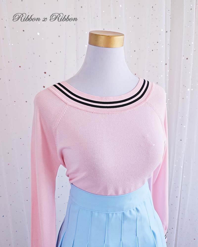 Harajuku sweater - pink & black