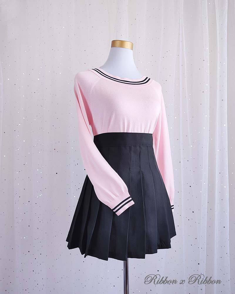 Harajuku sweater - pink & black