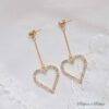 Heart Rhinestone Earrings - 2 colors