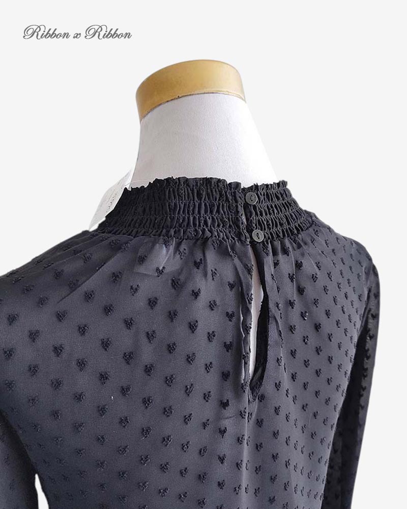 H&M Heart black blouse