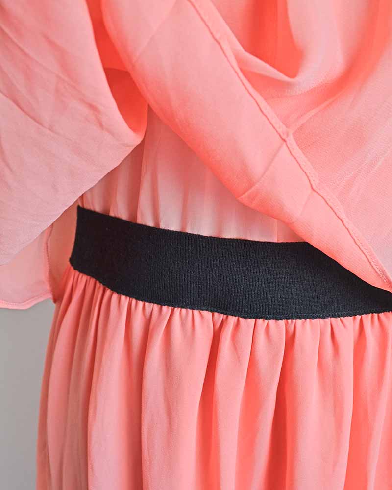 Salmon Orange Party Dress