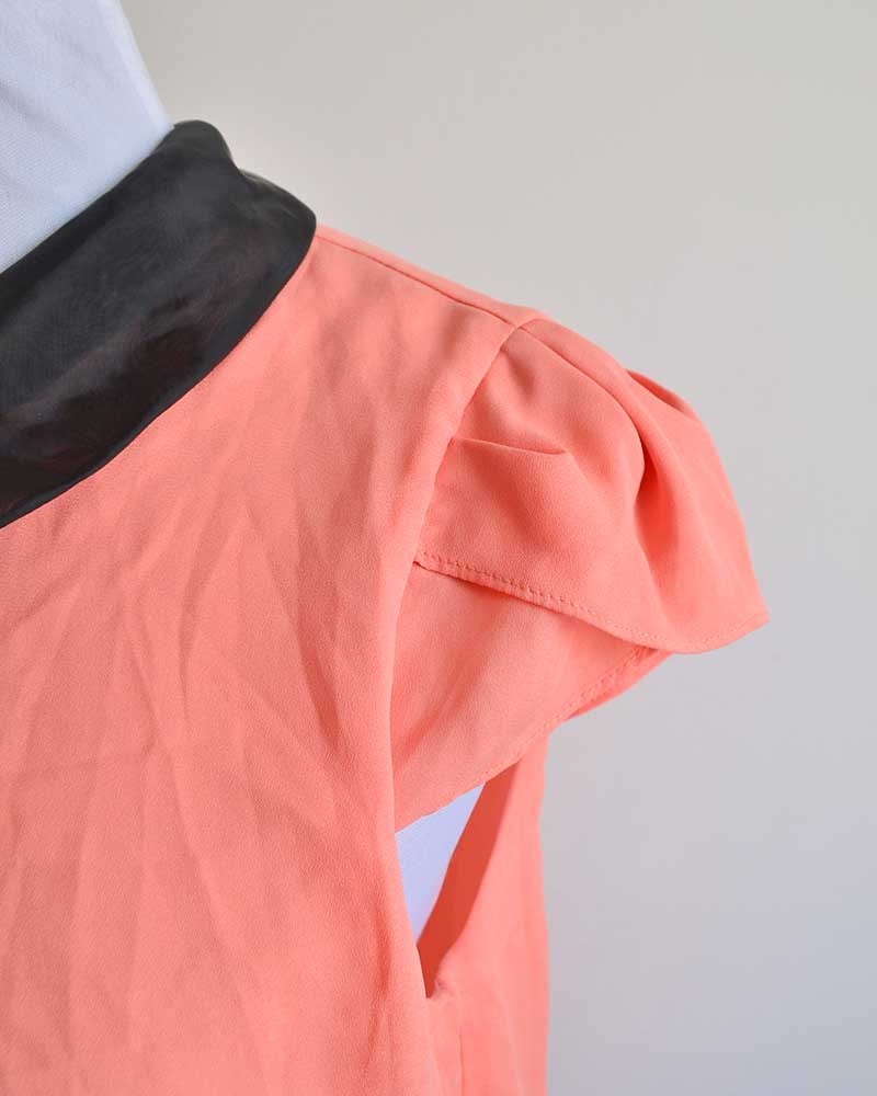 Salmon Orange Party Dress