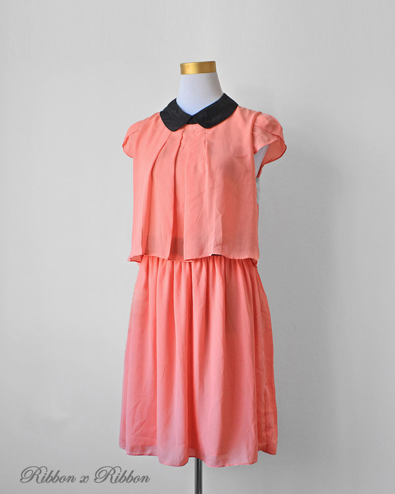 Salmon Orange Party Dress
