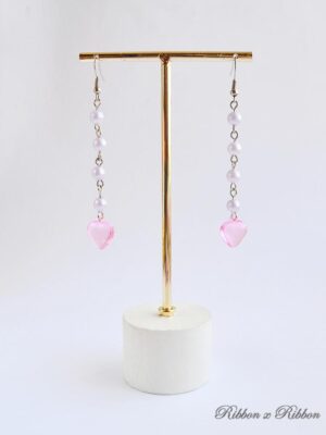 Lolita Handmade Pearl Heart Earrings