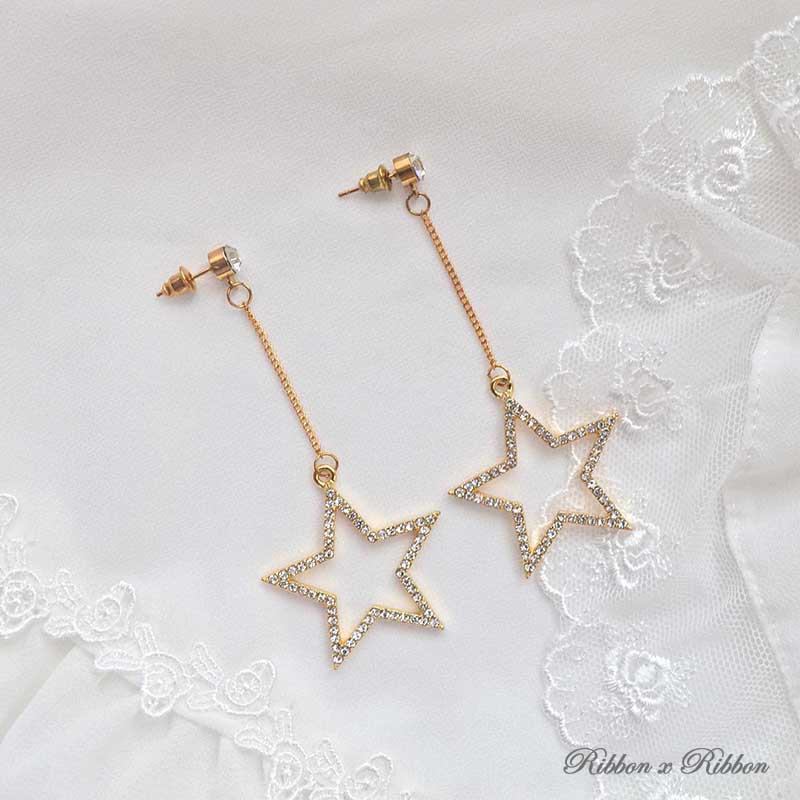 Star Rhinestone Earrings – 2 colors