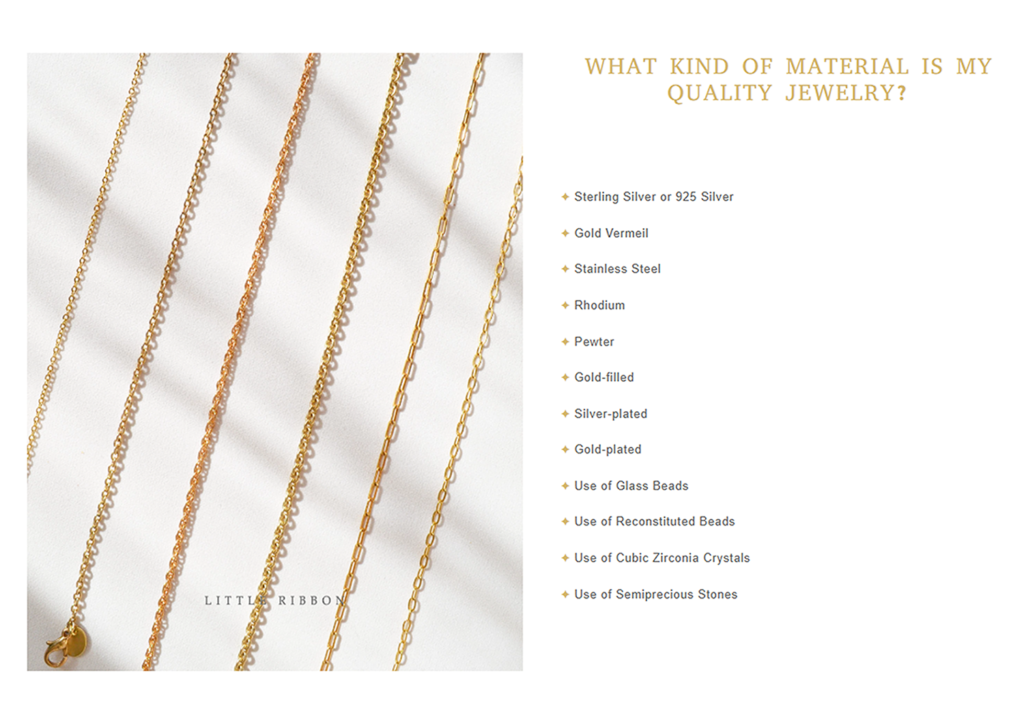 What kind of material is my jewelry